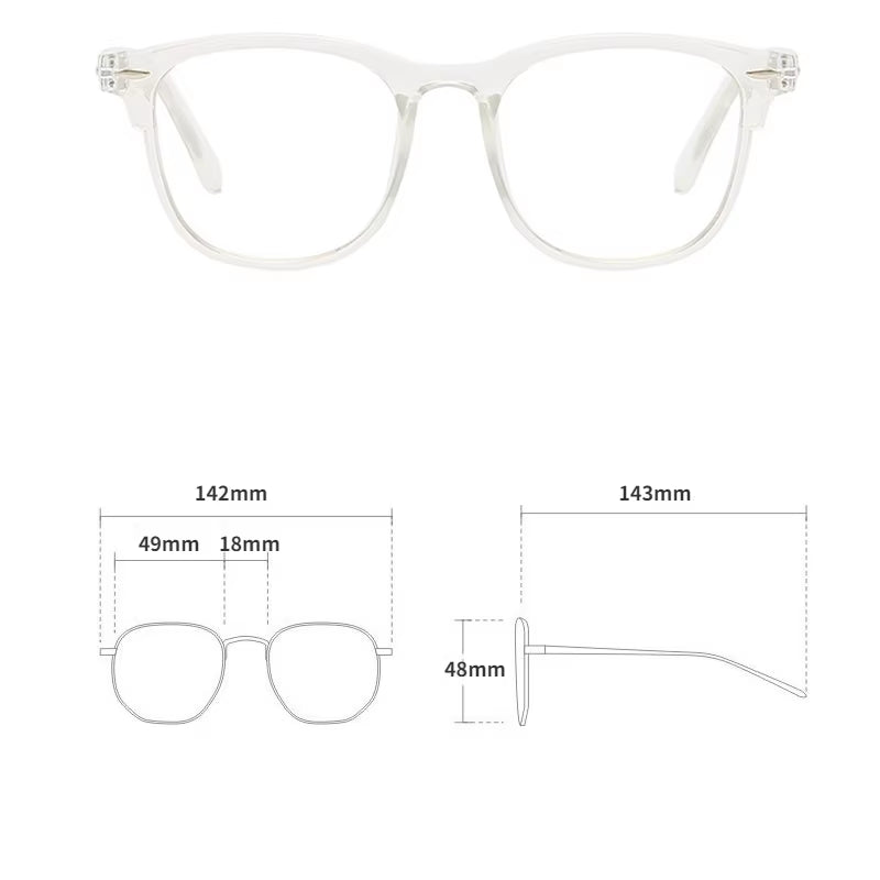 Transparent anti Blue Light Computer Glasses Frame Women Men round Blackout Glasses Optical Lenses Blue Light Blocking Glasses