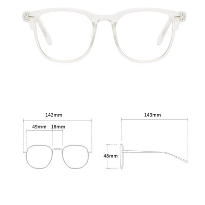 Transparent anti Blue Light Computer Glasses Frame Women Men round Blackout Glasses Optical Lenses Blue Light Blocking Glasses