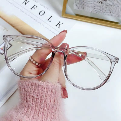 Transparent anti Blue Light Computer Glasses Frame Women Men round Blackout Glasses Optical Lenses Blue Light Blocking Glasses