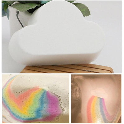 Rainbow Cloud Salt Essential Oil Bathing Ball Bubble Exfoliating Moisturizing Skin Care Props Natural Bubble Bath Bombs Ball