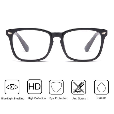 Blue Light Blocking Glasses Square Nerd Eyeglasses Frame anti Blue Ray Computer Game Glasses