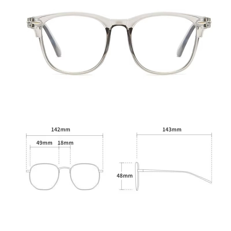 Transparent anti Blue Light Computer Glasses Frame Women Men round Blackout Glasses Optical Lenses Blue Light Blocking Glasses