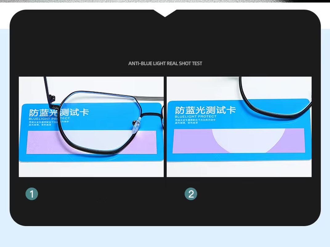 Mens anti Blue Light Glasses Oversized Glasses Frames Men Blue Light Blocking Glasses Twin Beam Reading Computer Glasses