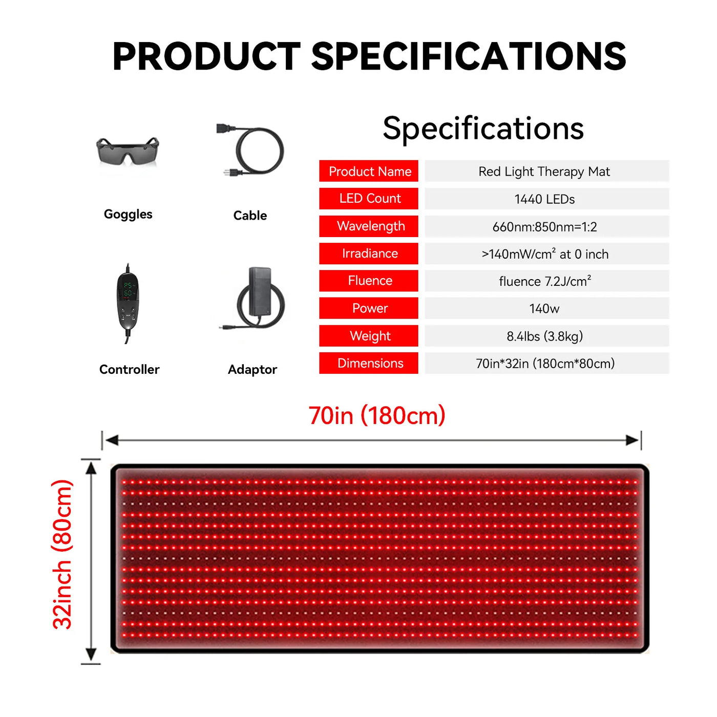 LED Red Light Therapy Device