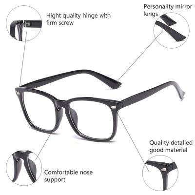 Blue Light Blocking Glasses Square Nerd Eyeglasses Frame anti Blue Ray Computer Game Glasses