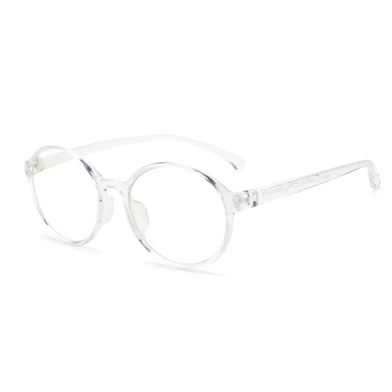 Children's Round Silicone Anti-Blue Light Glasses with Custom Myopic Prescription for Boys and Girls
