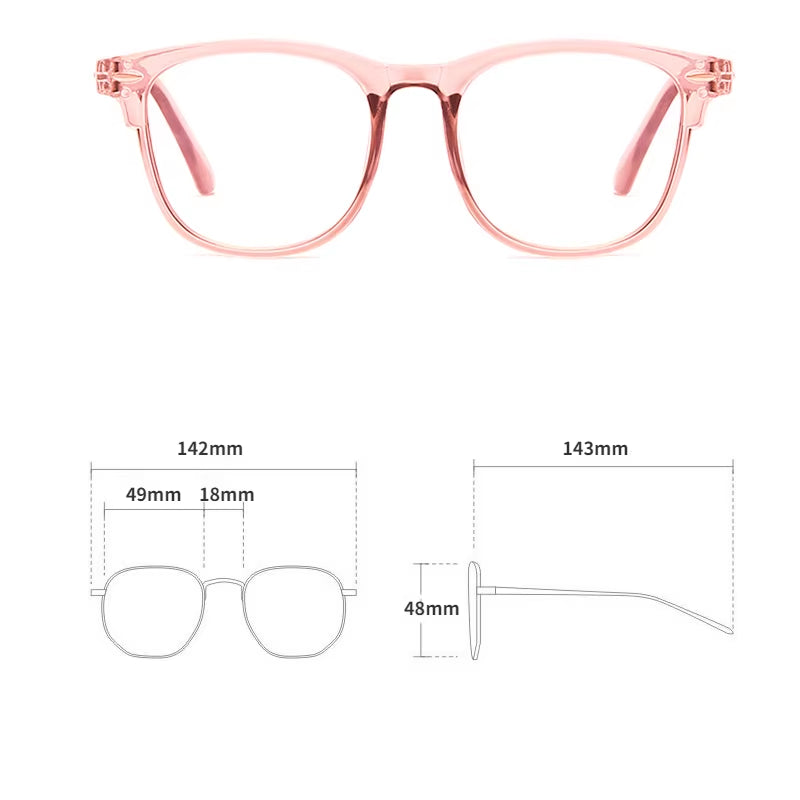 Transparent anti Blue Light Computer Glasses Frame Women Men round Blackout Glasses Optical Lenses Blue Light Blocking Glasses