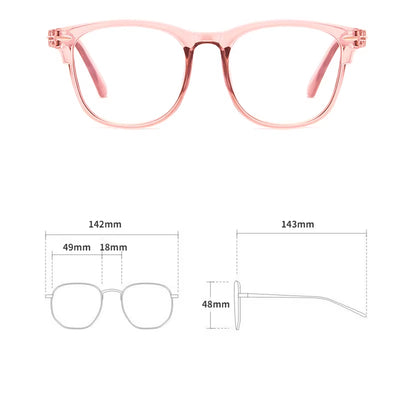Transparent anti Blue Light Computer Glasses Frame Women Men round Blackout Glasses Optical Lenses Blue Light Blocking Glasses