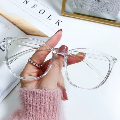 Transparent anti Blue Light Computer Glasses Frame Women Men round Blackout Glasses Optical Lenses Blue Light Blocking Glasses