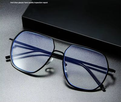 Mens anti Blue Light Glasses Oversized Glasses Frames Men Blue Light Blocking Glasses Twin Beam Reading Computer Glasses