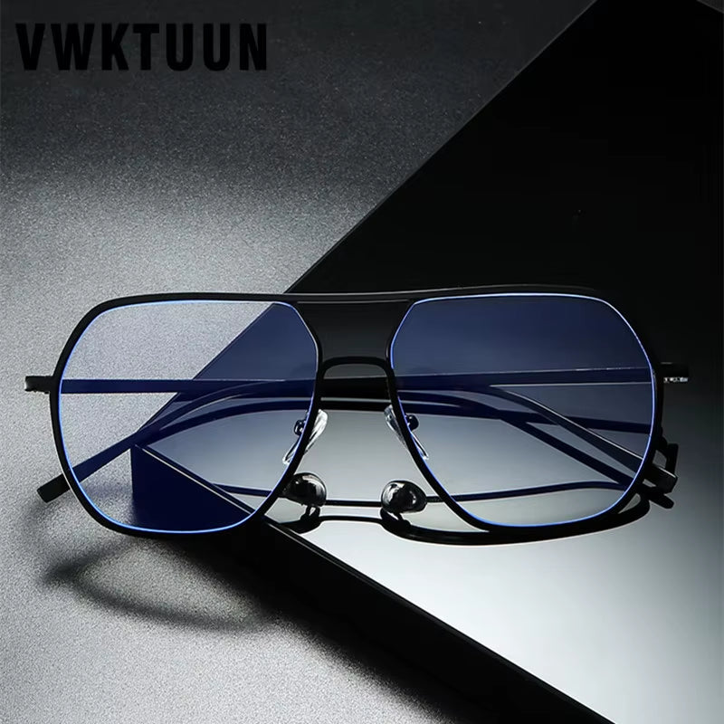 Mens anti Blue Light Glasses Oversized Glasses Frames Men Blue Light Blocking Glasses Twin Beam Reading Computer Glasses