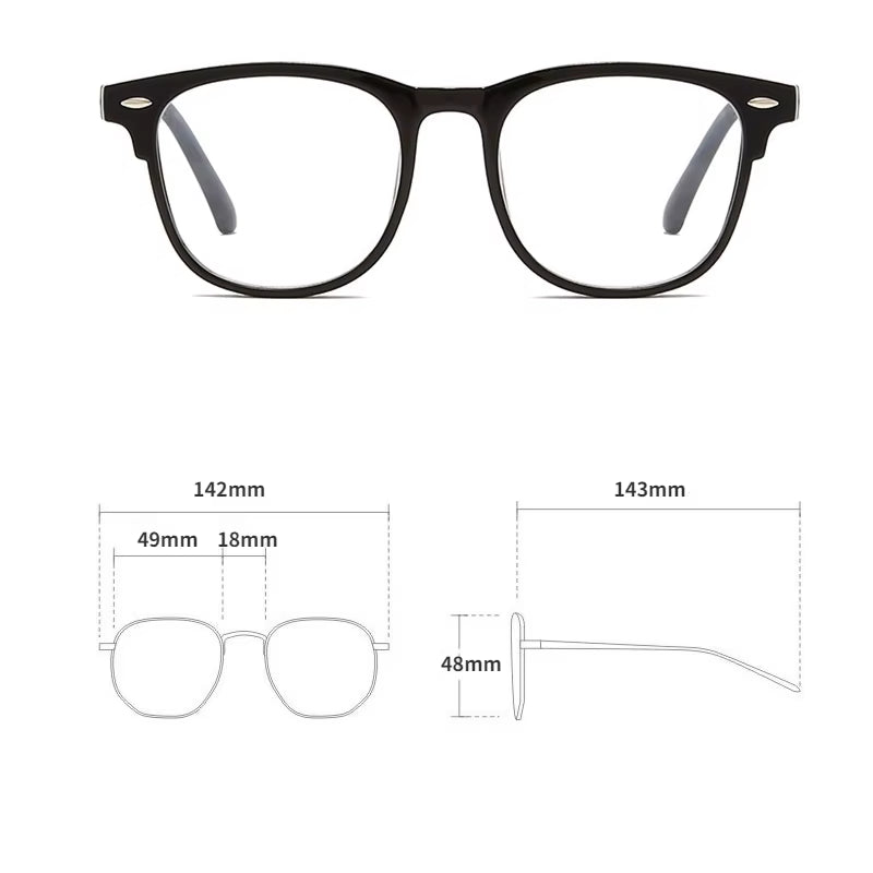 Transparent anti Blue Light Computer Glasses Frame Women Men round Blackout Glasses Optical Lenses Blue Light Blocking Glasses